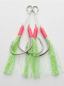 LOT D'ASSISTE DOUBLE HOOK 3/0 PHOSPHORESCENT