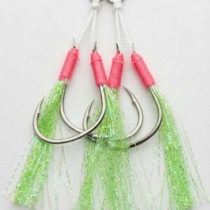 LOT D'ASSISTE DOUBLE HOOK 3/0 PHOSPHORESCENT